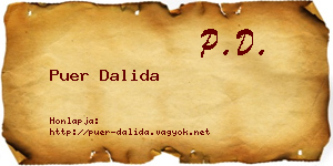 Puer Dalida névjegykártya